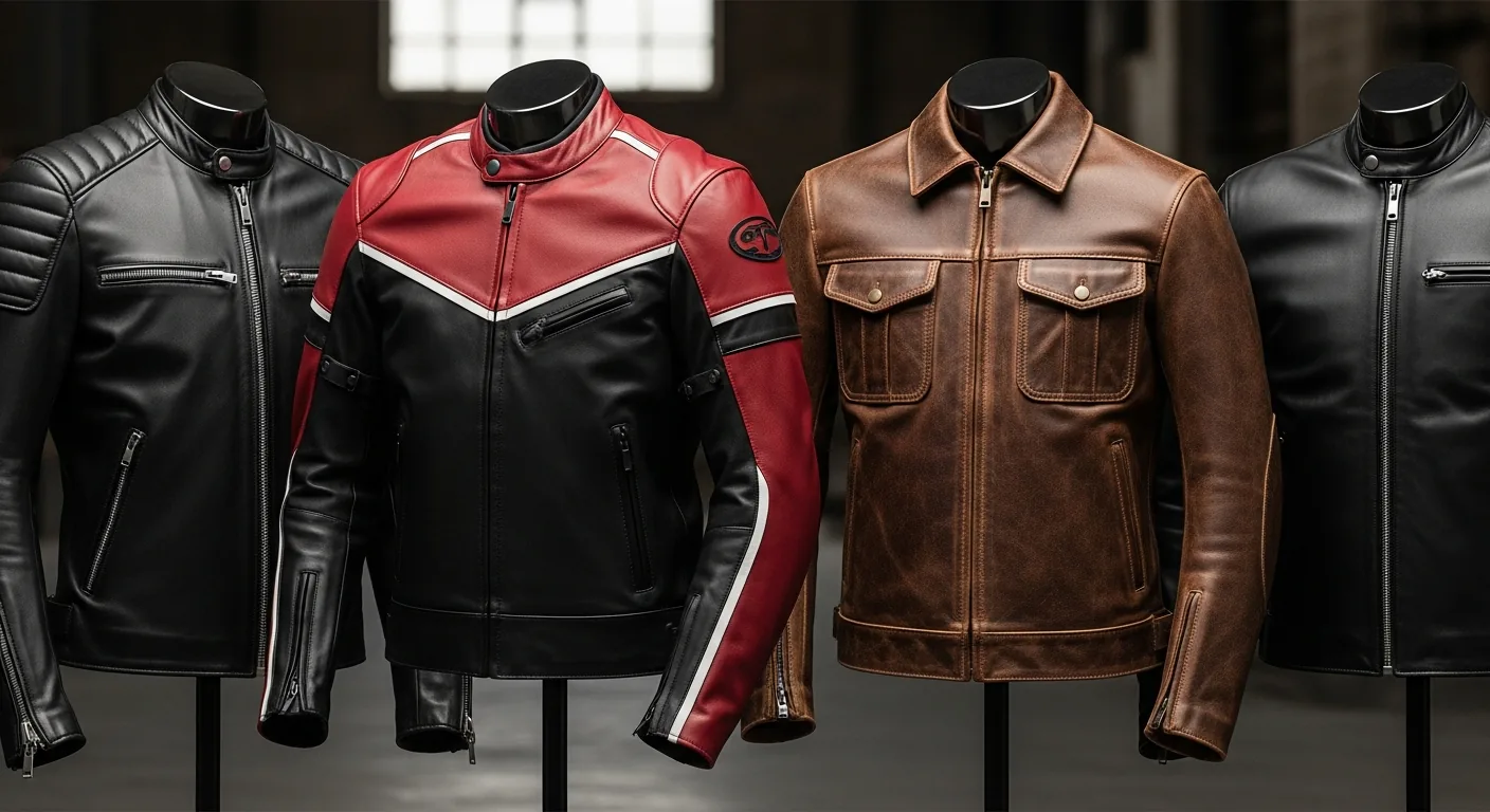 chaquetas cuero moto hombre