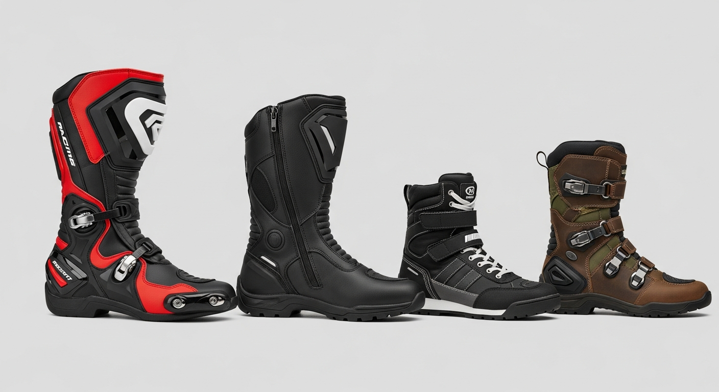 Certificación CE EN 13634: niveles 1 y 2 - botas moto