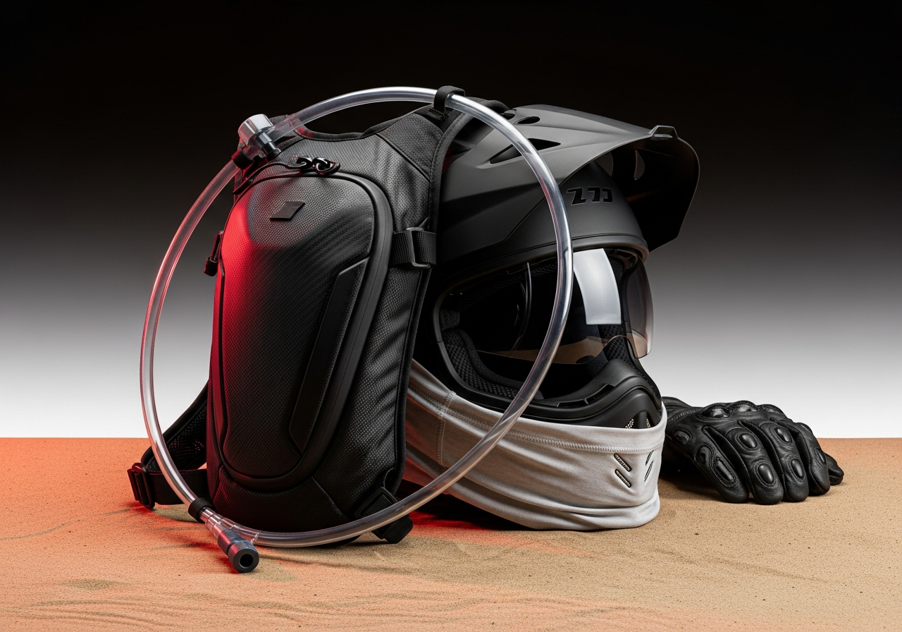 Accesorios moto verano la lista definitiva 2026 - motorcycle hydration system with helmet drink tube routing v