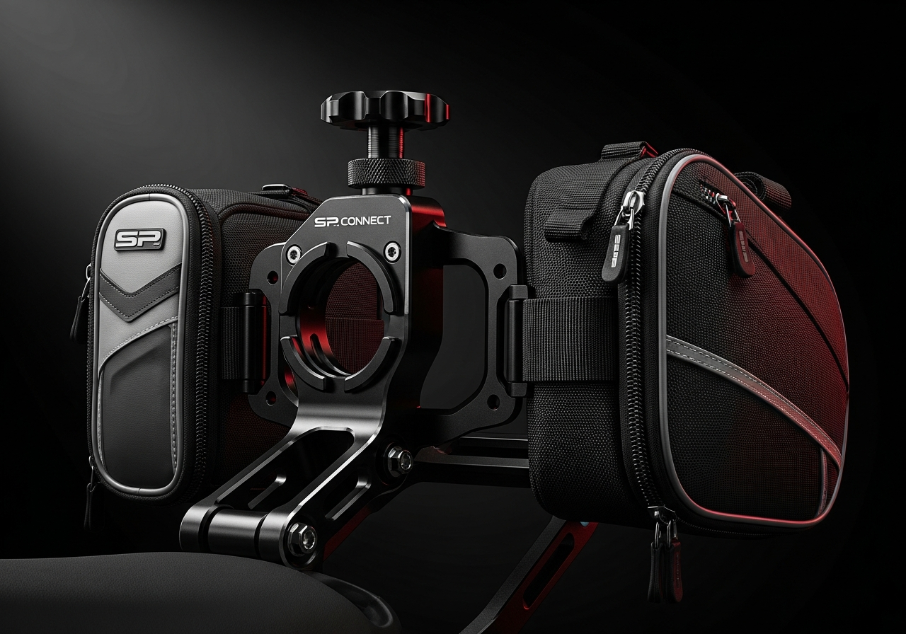 Soporte móvil moto - Quad Lock vs SP Connect - cuál elegir - side by side bag mount adapter SP Connect motorcycle univers