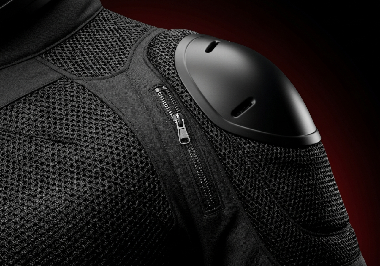 Como elegir chaqueta de moto- verano, invierno y 4 estaciones - Detailed macro of motorcycle jacket mesh ventilation panels 