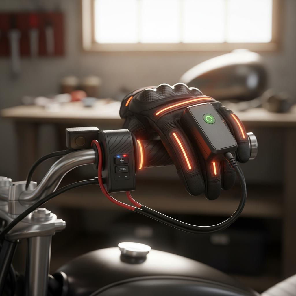 Equipación moto invierno · capas y térmicos efectivos - Heated motorcycle handlebar grip and matching heated glove w