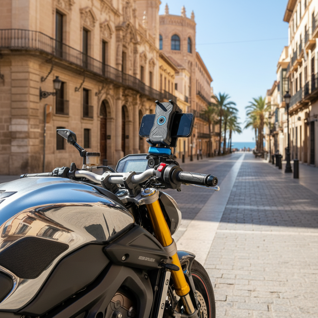 Por que necesitas un soporte especifico para moto - Soporte movil moto: Quad Lock vs SP Conn - MotoStore Valencia