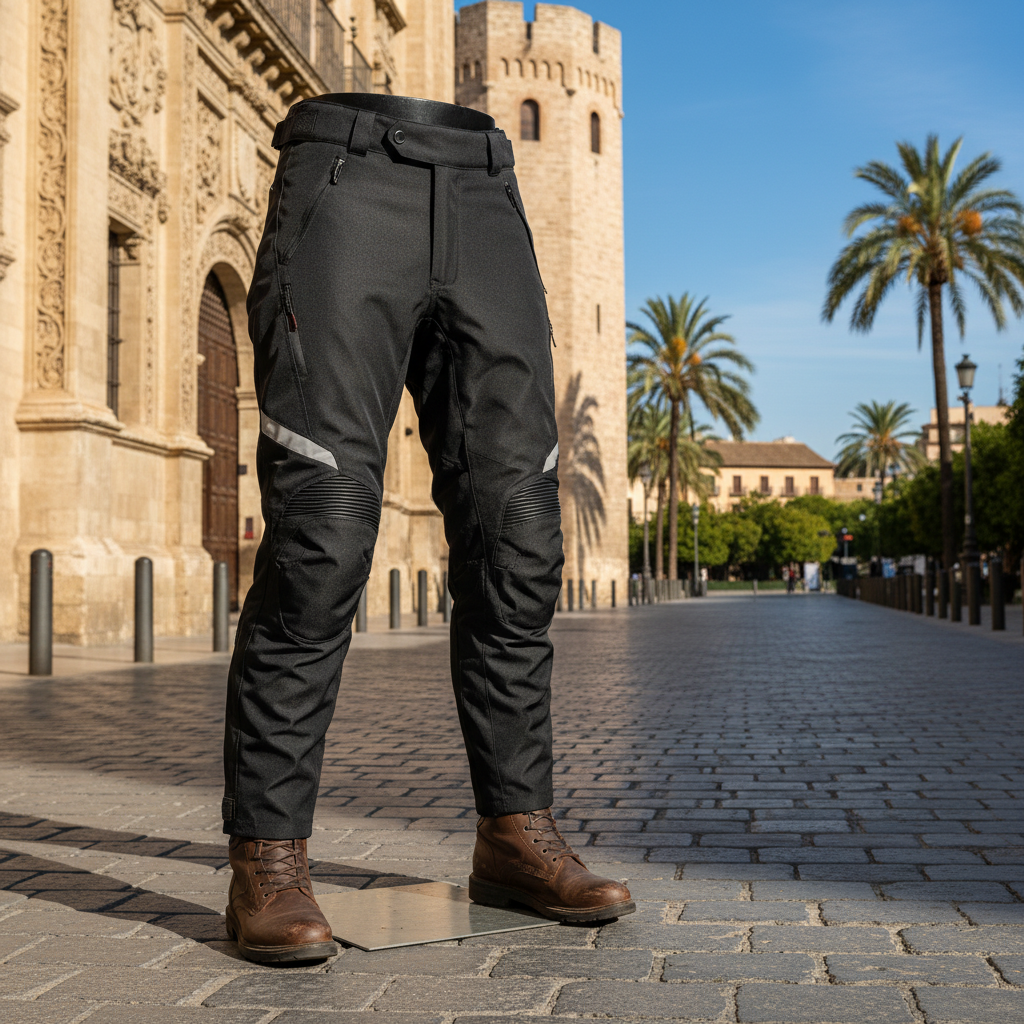 Protecciones CE en pantalón- rodilla, cadera y cómo mej - Pantalón moto hombre 2026: guía por tipo - MotoStore Valencia