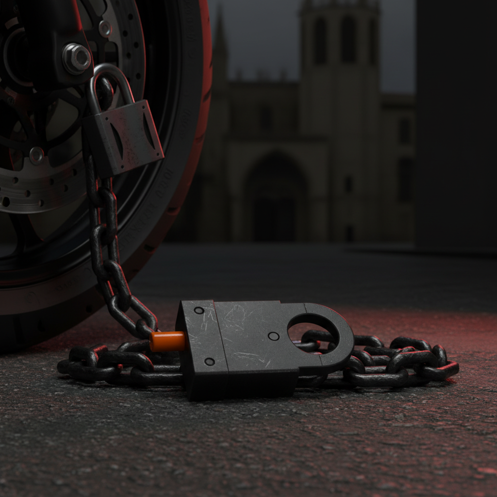 Cadenas blindadas - el estándar de profesionales - Antirrobo de moto · candados disco vs ca - MotoStore Valencia