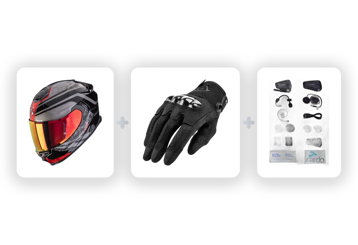Casco + Guantes + Intercom — Chollo Kit de moto en Valencia con 68,85 € de ahorro