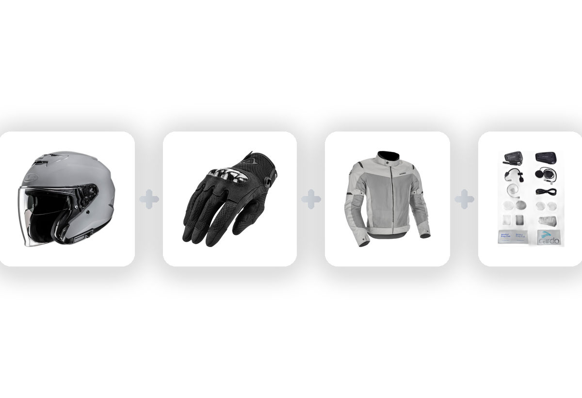 Casco + Guantes + Chaqueta + Intercom — Chollo Kit de moto en Valencia con 68,80 € de ahorro