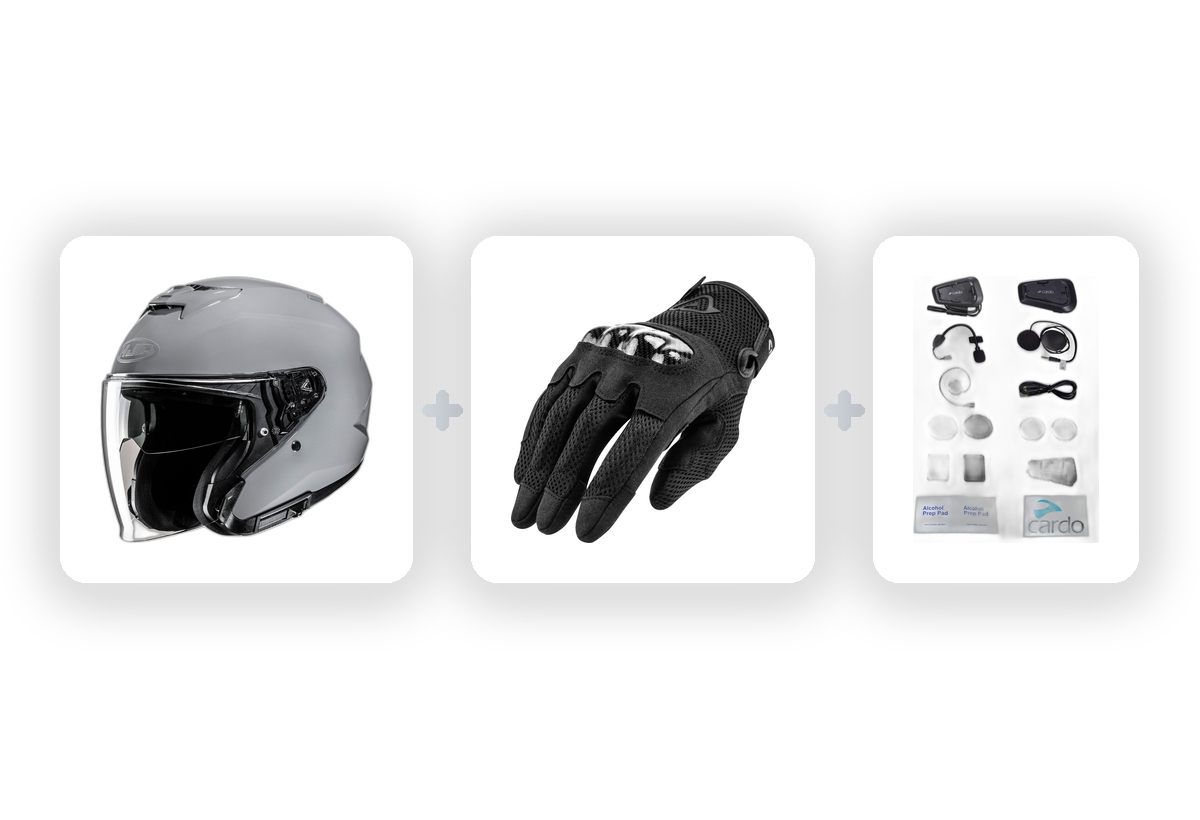 Casco + Guantes + Intercom — Chollo Kit de moto en Valencia con 55,85 € de ahorro