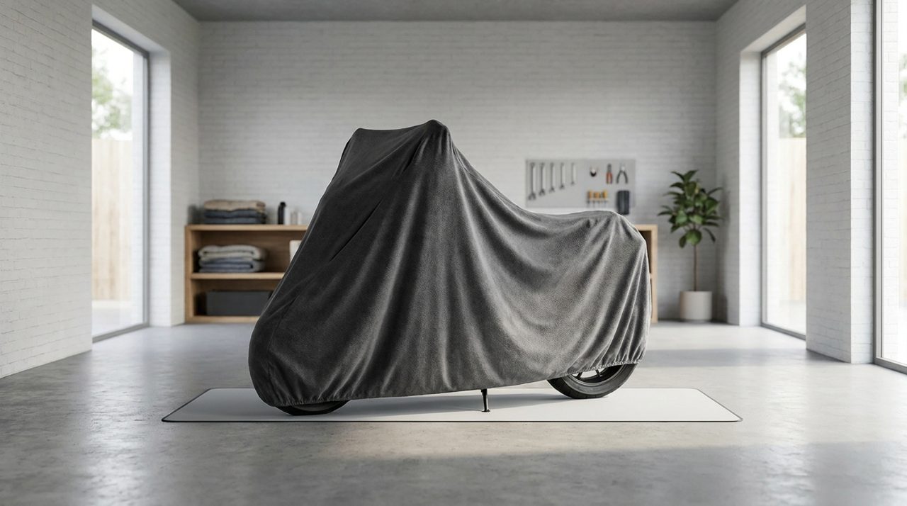 Funda de moto para interior y garaje: polvo, arañazos y humedad · Outlet MotoStore Valencia