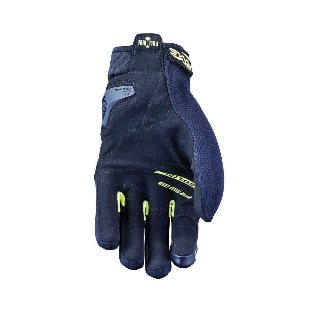 Guantes Five Rs3 Evo Airflow Negro Amarillo Fluor - imagen 1