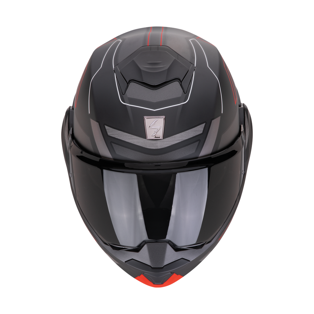Casco Scorpion Exo-Tech Evo Conquer Negro Mate-Rojo - imagen 1