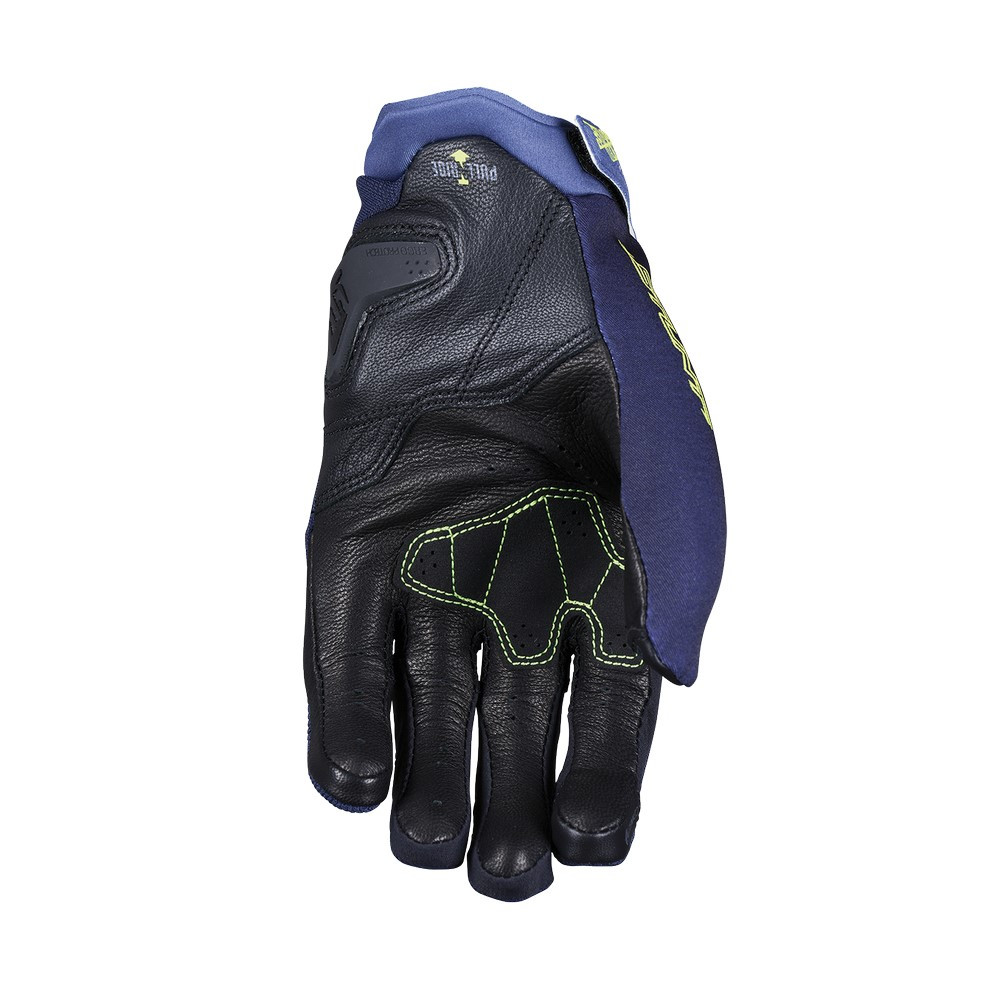 Guantes Five Stunt Evo 2 Azul Amarillo Fluor - imagen 1