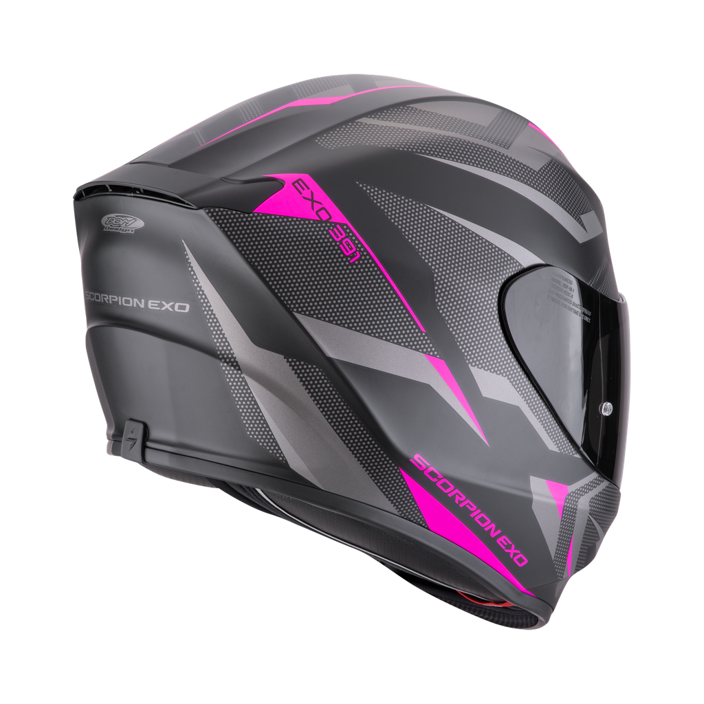 Casco Scorpion Exo-391 Aaxo Mate Negro-Rosa - imagen 2