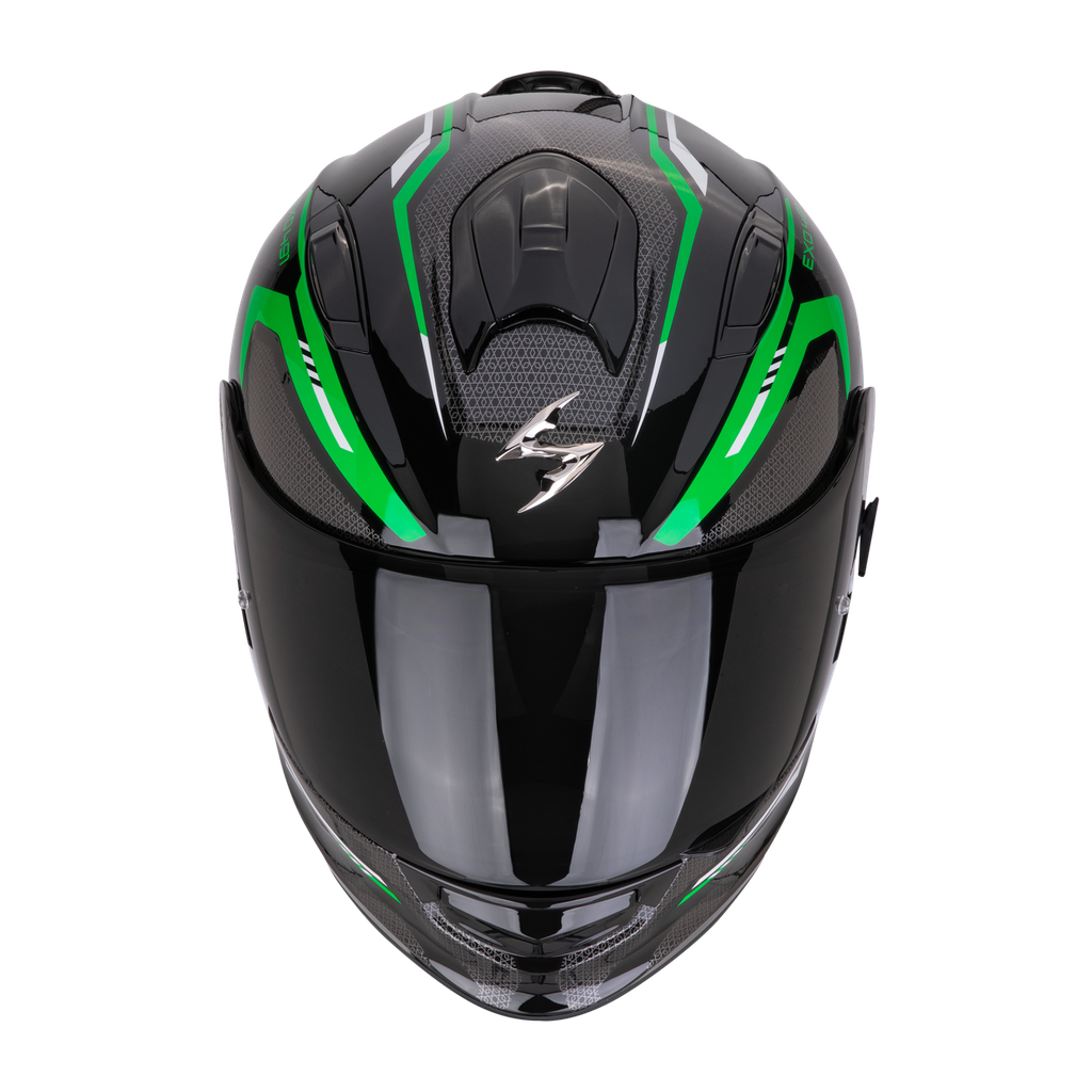 Casco Scorpion Exo-491 Kripta Negro-Verde-Blanco - imagen 1