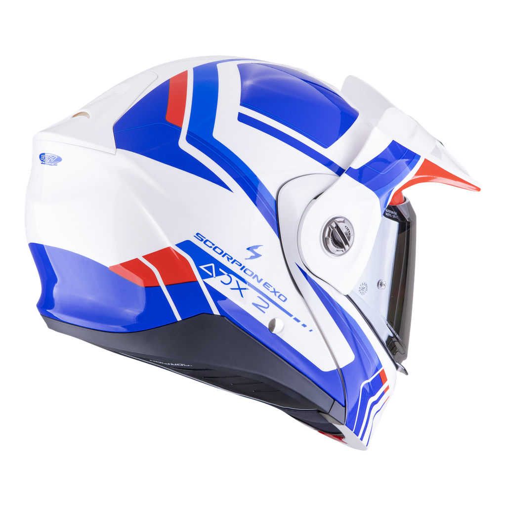 Casco Scorpion Adx-2 Lewis Blanco-Azul-Rojo - imagen 2