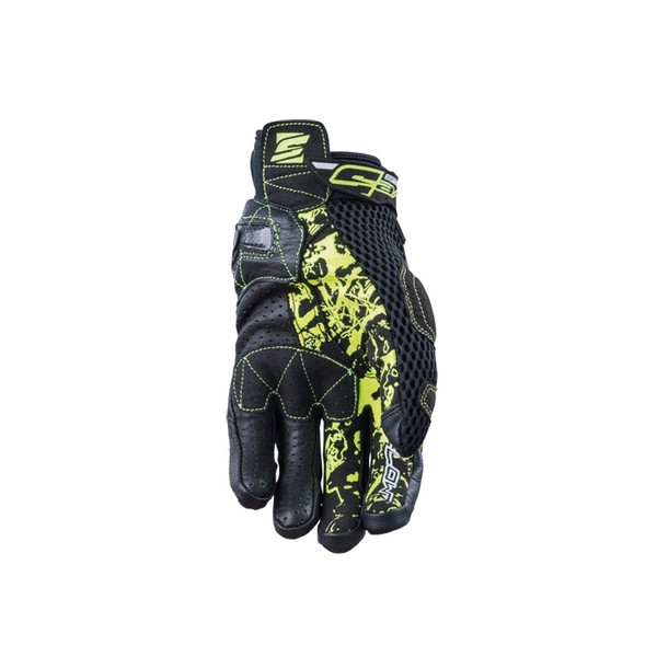 Guantes Five Stunt Evo Airflow Negro Amarillo Fluor - imagen 1