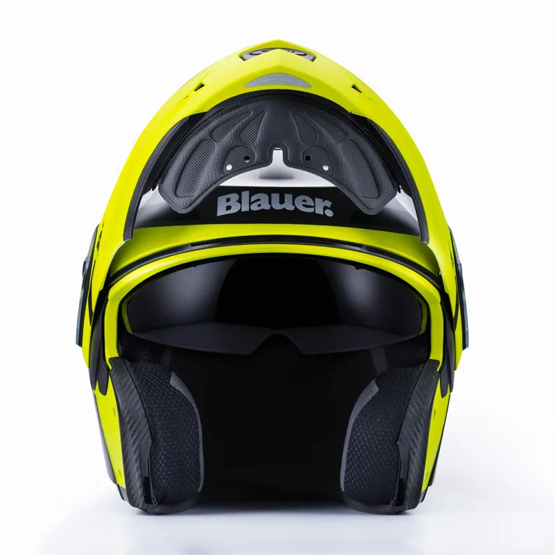 Casco Modular Blauer Sky 2 Titanium Mate Amarillo Negro - imagen 2