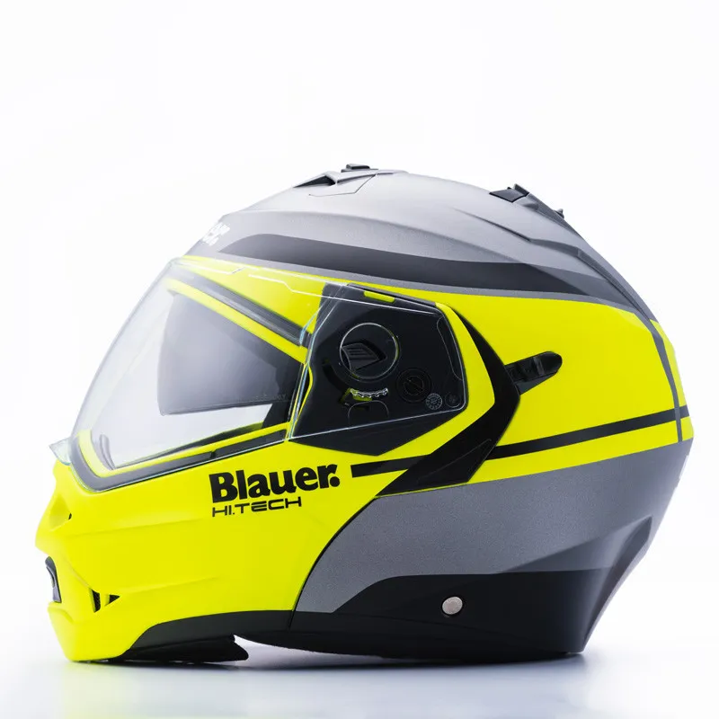 Casco Modular Blauer Sky 2 Titanium Mate Amarillo Negro - imagen 4