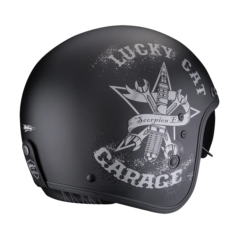 Casco Scorpion Belfast Evo Hangar Negro Mate-Plata - imagen 1