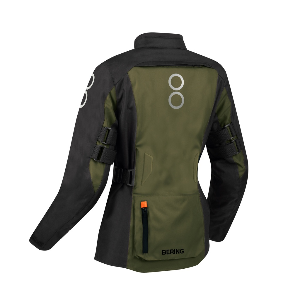 Chaqueta Bering Zephyr Mujer Negro Caqui Naranja - imagen 7