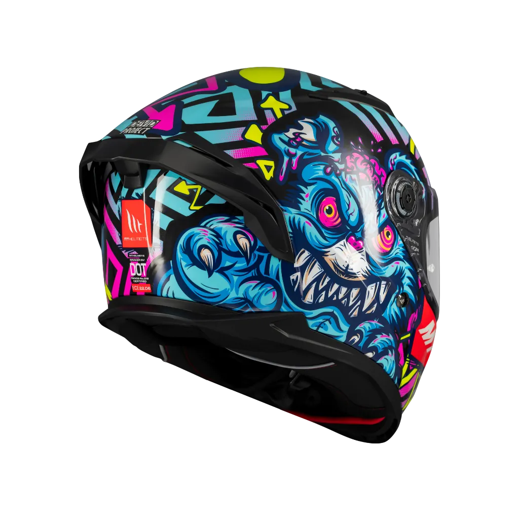 Casco Integral MT BRAKER SV Crazy Teddy - imagen 2