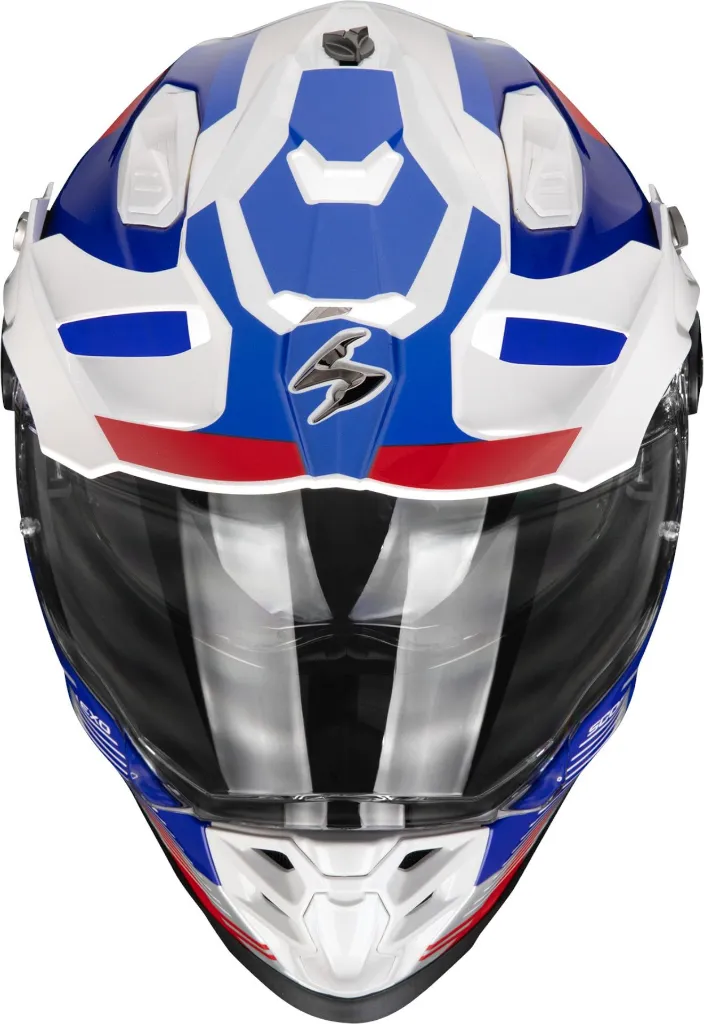 Casco Scorpion ADF-9000 Air Blanco Azul Rojo - imagen 1