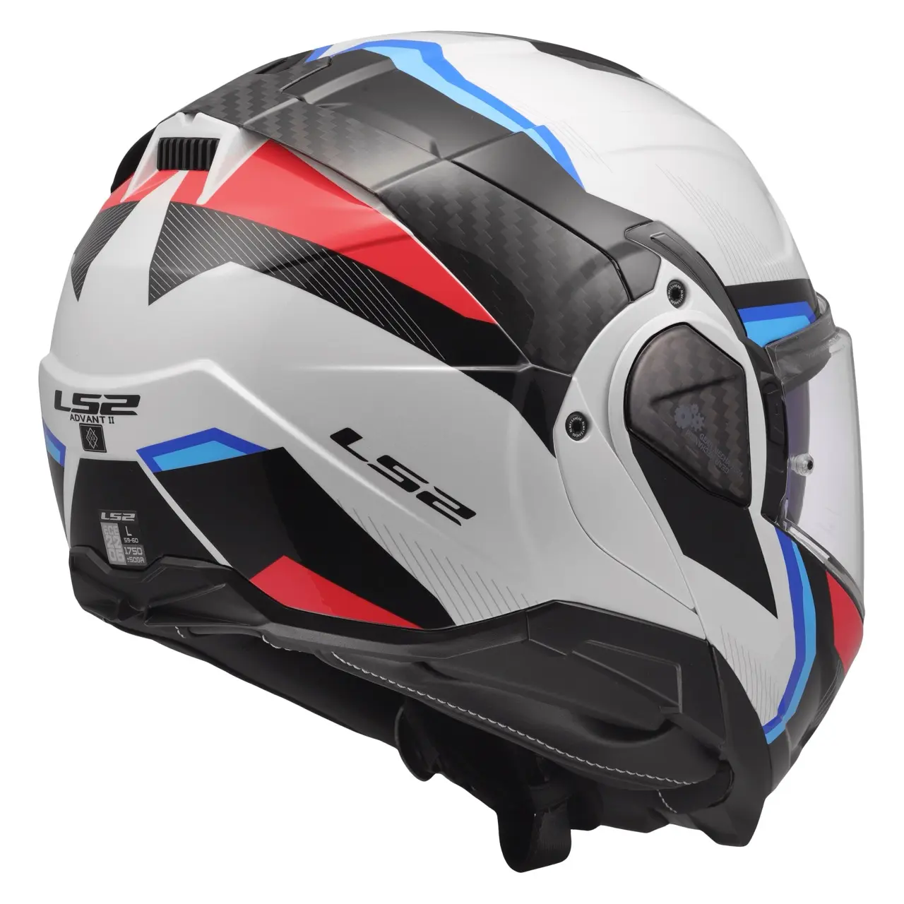 569102102-LS2 FF910 ADVANT II TRIPLE WHITE BLUE RED  (5) en tamaño grande.webp