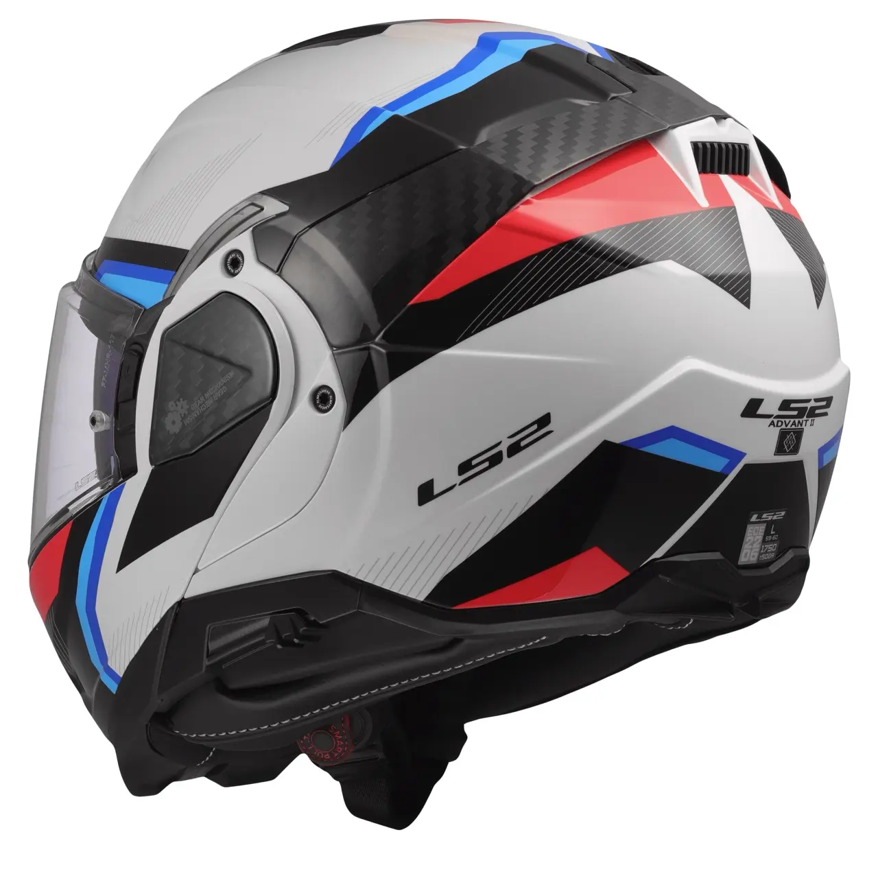 569102102-LS2 FF910 ADVANT II TRIPLE WHITE BLUE RED  (3) en tamaño grande.webp