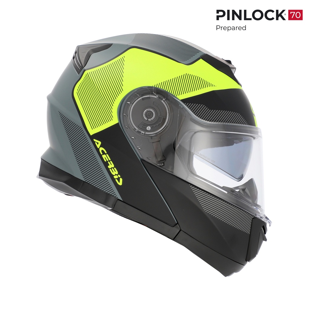 Casco Acerbis SEREL 2206 Negro Amarillo Flúo - imagen 1