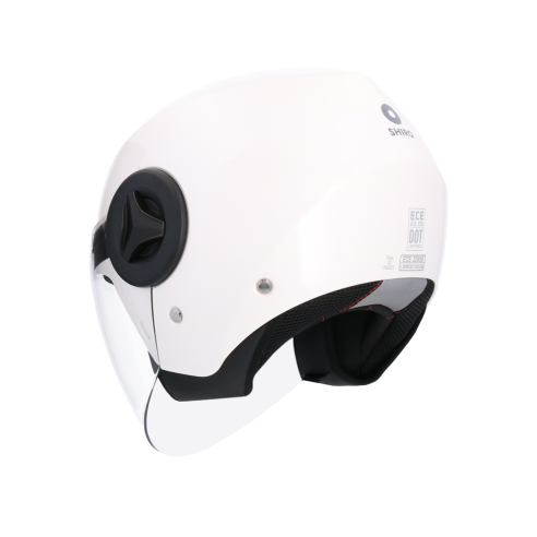 Casco Jet Shiro Atenas blanco brillo