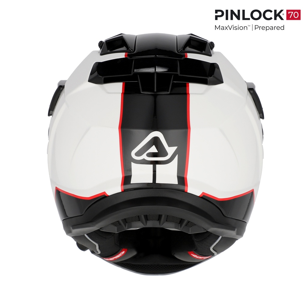 Casco Acerbis ATTACK Blanco Negro - imagen 2