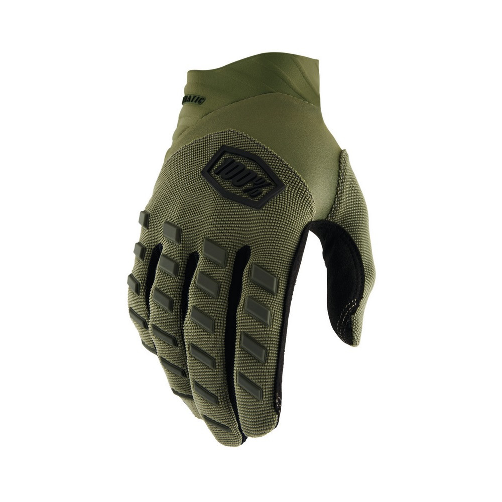 Guantes 100% Airmatic Verde Militar ·