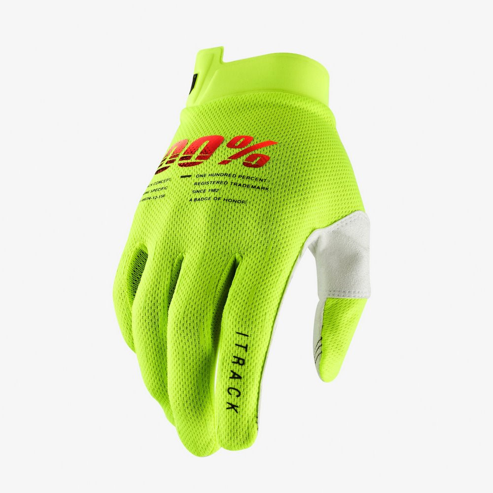 [1000800010] GUANTES 100% iTRACK AMARILLO FLUOR ·