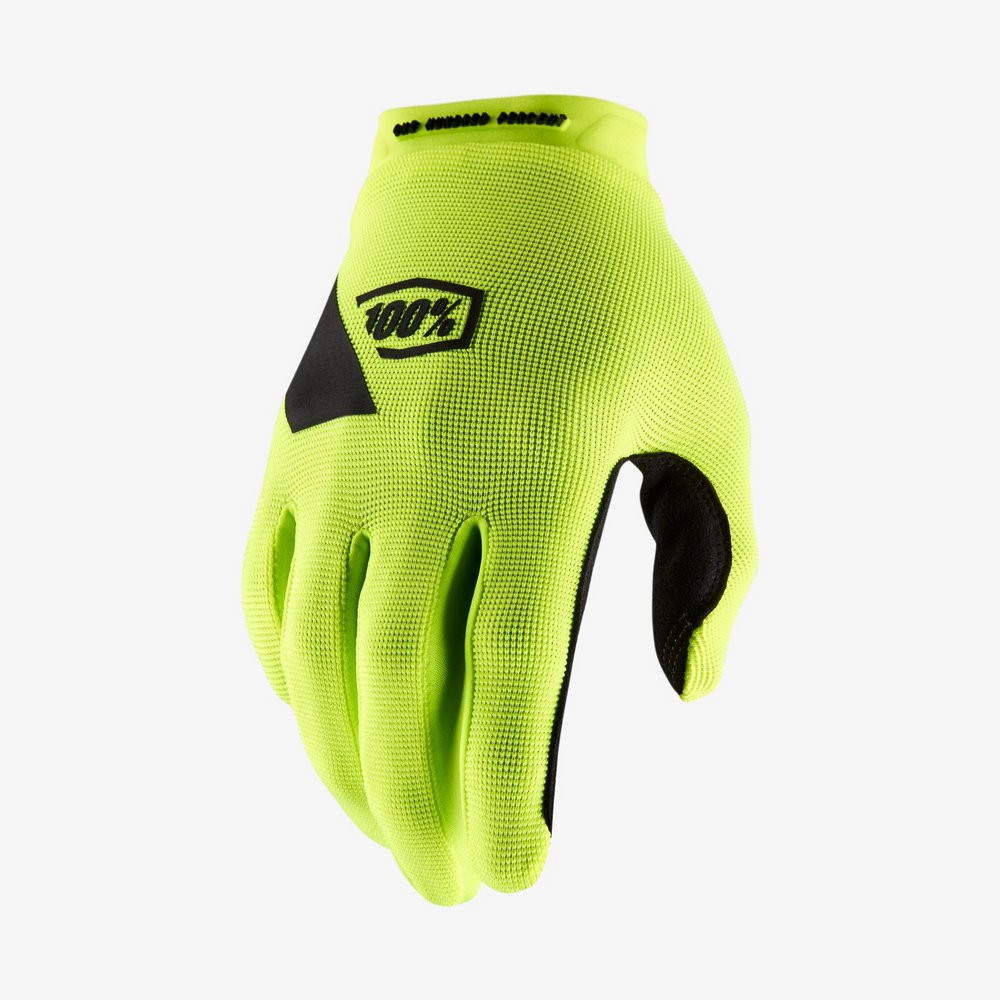 [1001100010] Guantes 100% Ridecamp Amarillo Fluor · (S)