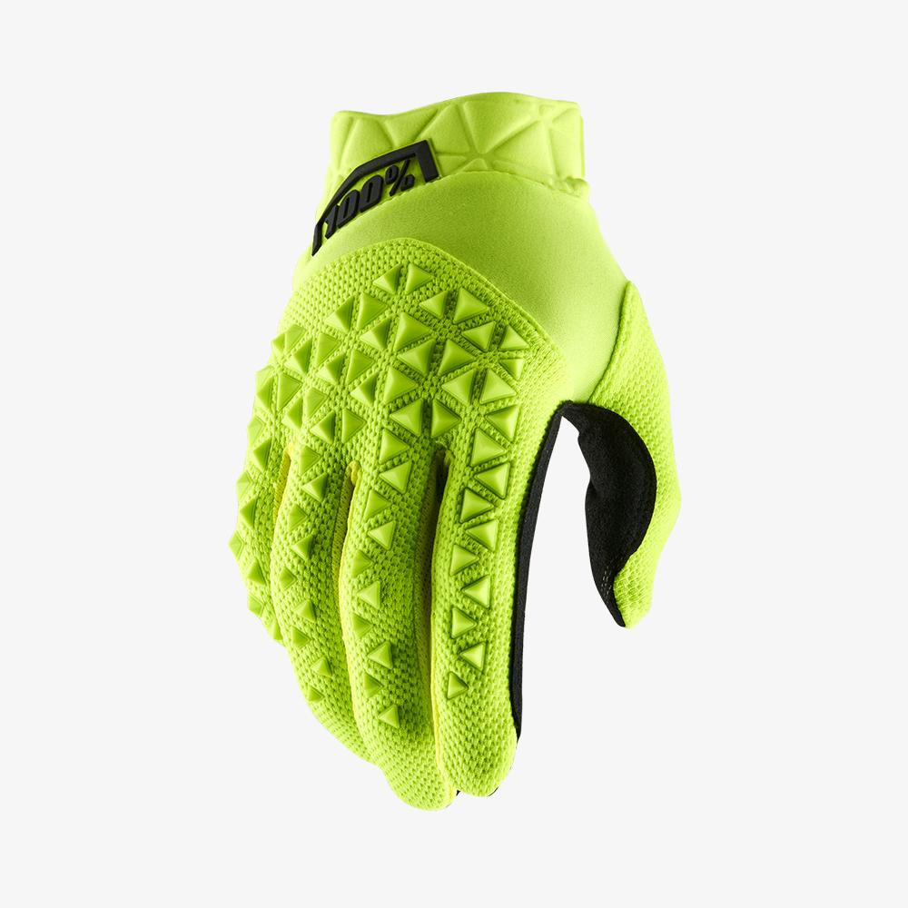 [1001201407] Guantes 100% Airmatic Youth Amarillo Fluor / Negro
