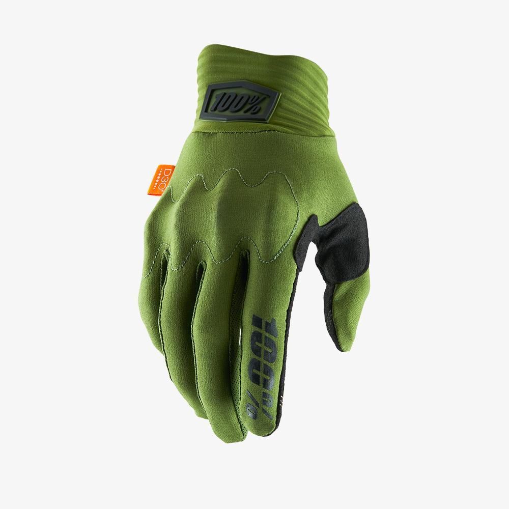[1001400000] Guantes 100% Cognito Verde Militar / Negro · (S)