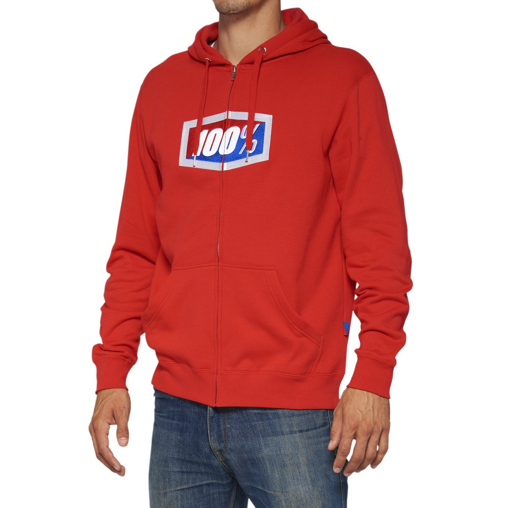 Sudadera 100% Official Rojo ·