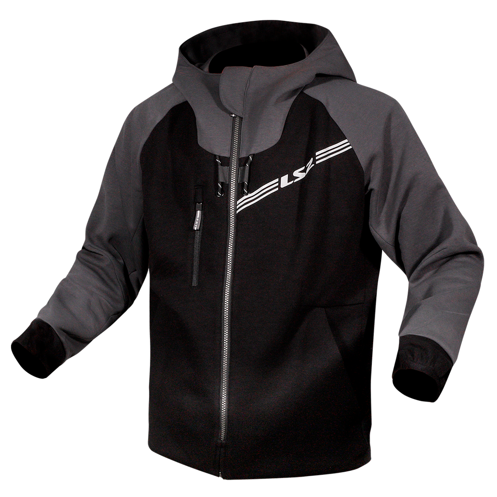 [64230W0107S] Chaqueta Moto LS2 Throttle Hombre Negro Oscuro Gris (S)
