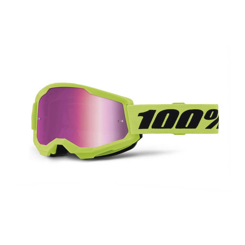 Gafas 100% Strata 2 Junior M2 Amarillo Neon / Rosa Espejo Espejo