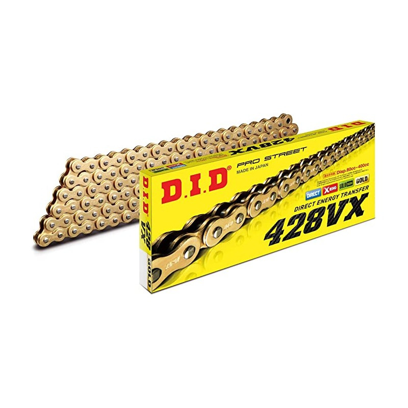 CADENA DID 428VX x 134 ZB ORO / NEGRO