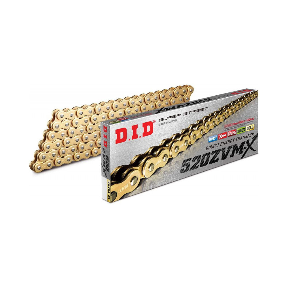 CADENA DID 520ZVM-X x 122 ZB ORO / ORO