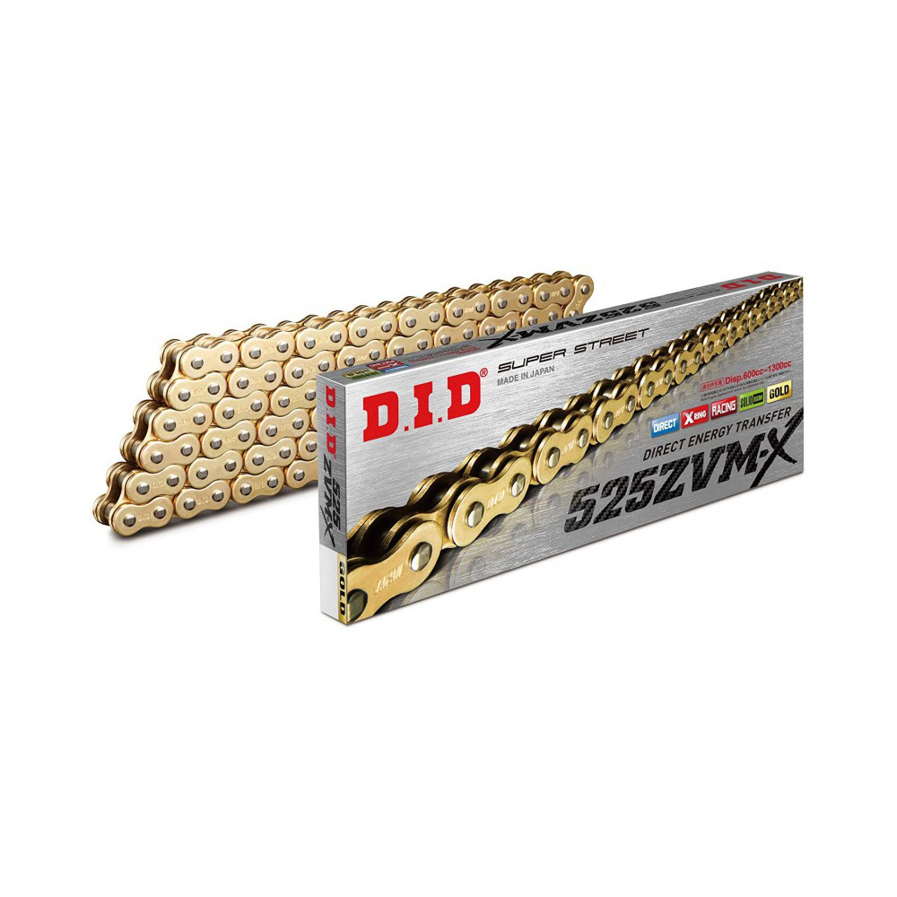 CADENA DID 525ZVM-X2 x 112 ZB ORO / ORO