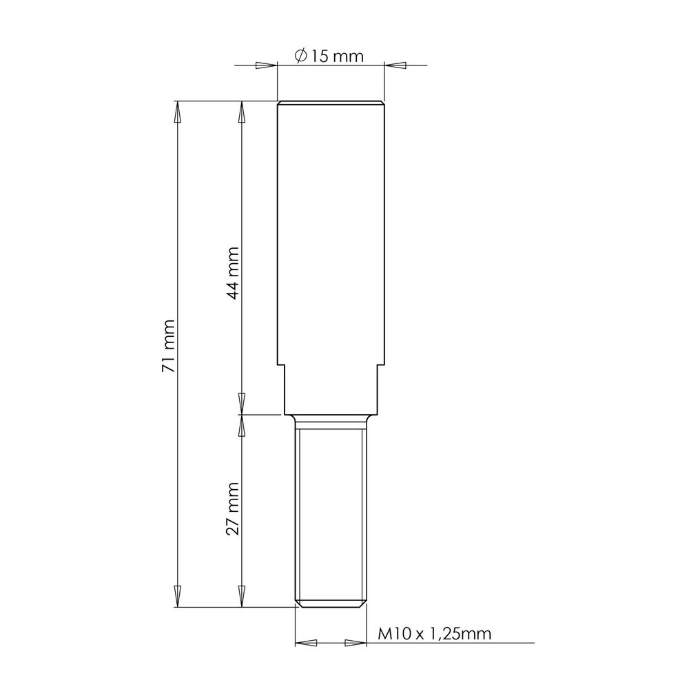 Kit Tornillos Crosspro Espaciador Rueda M10 X 1.25mm 45mm 8uds