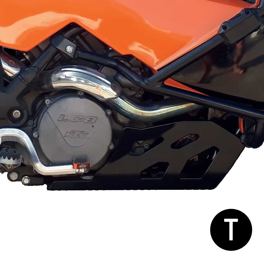 Cubre Carter Crosspro Aluminio KTM Adventure / 02-06 / Adventure / R 06-12 Negro T