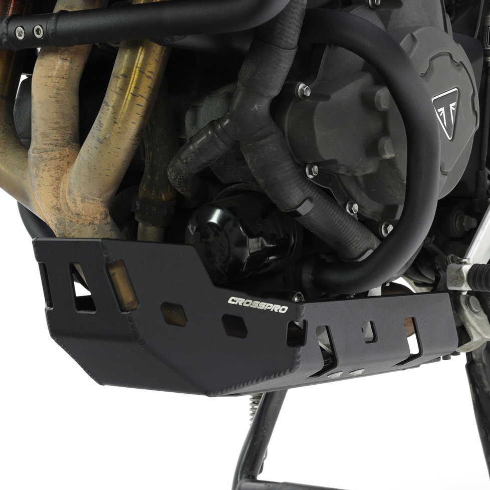Cubre Carter Crosspro Aluminio Triumph Tiger Rally Pro 21-22 Negro T