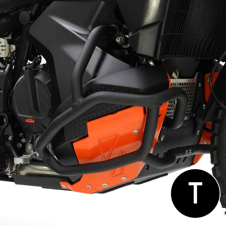 Cubre Carter Crosspro Aluminio KTM Adventure 23-25 / Adventure / R 23-25 Negro T