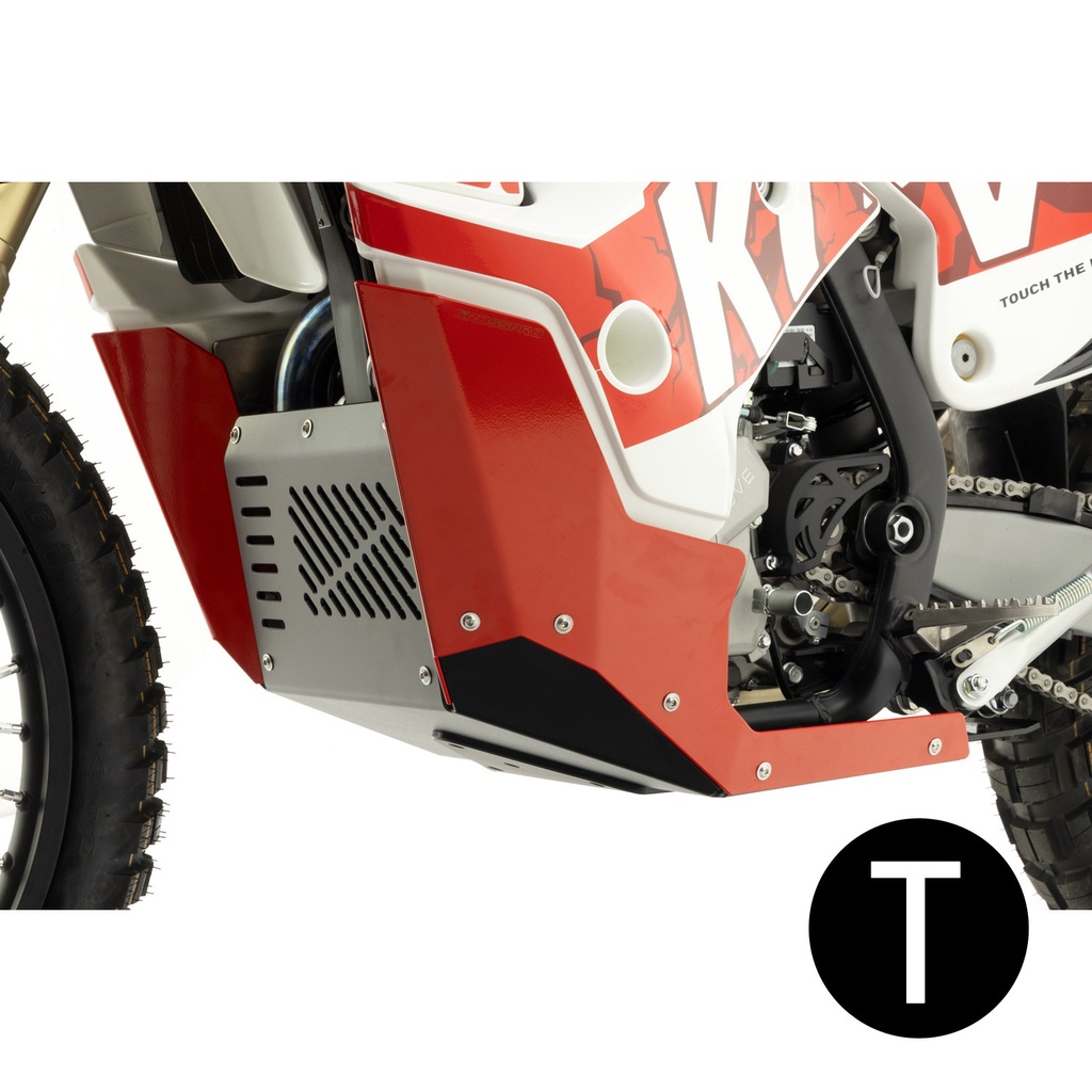 Cubre Carter Crosspro Aluminio Kove Rally 24-25 Negro T