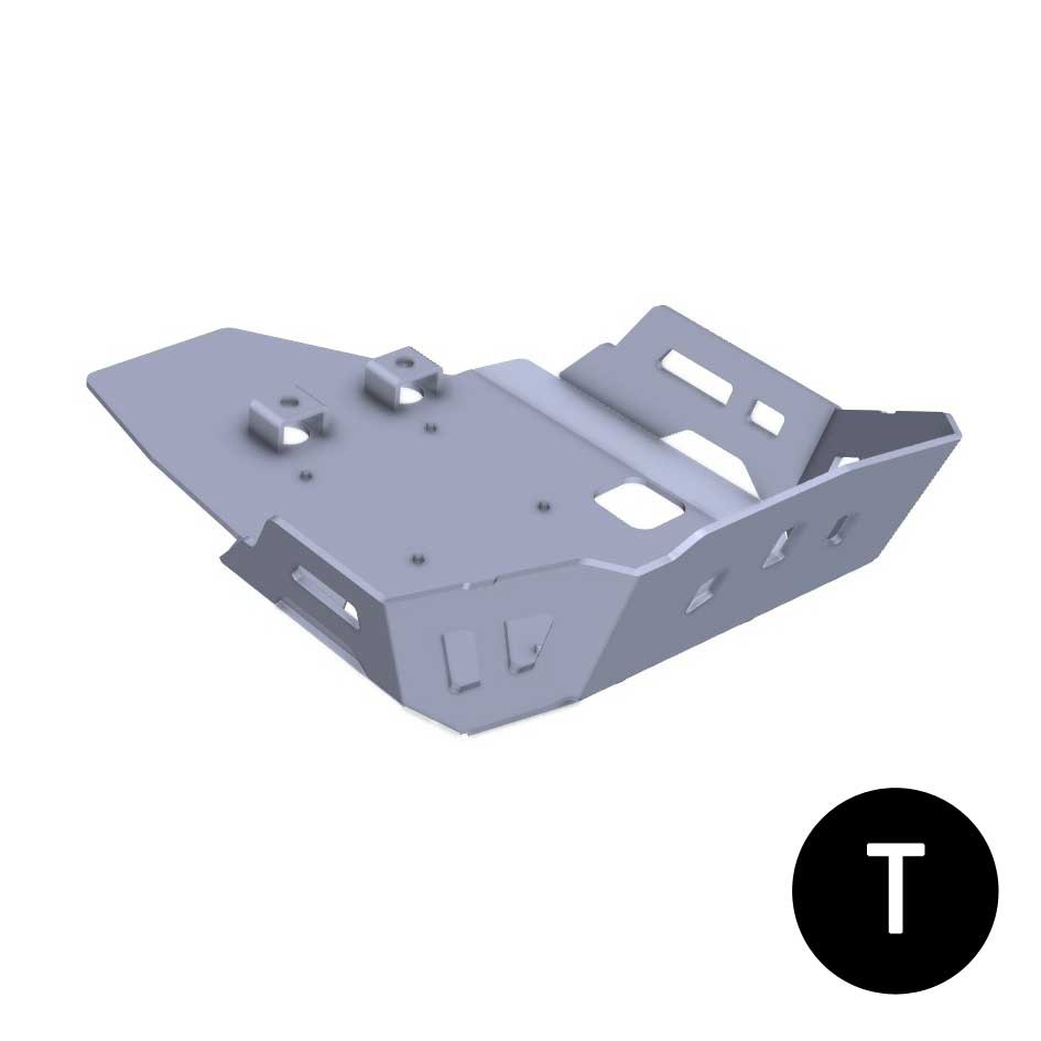 Cubre Carter Crosspro Aluminio Triumph Tiger 11-14 / XC 11-16 / 800xcx / Xr / Xrx 15-16 Negro T