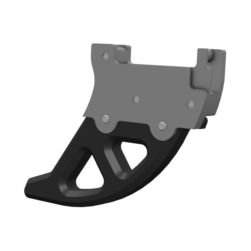 Protector Disco Freno Trasero Crosspro Aluminio / Dtc Triumph Tf250-x / Tf250-e 24-25 Plata / Negro