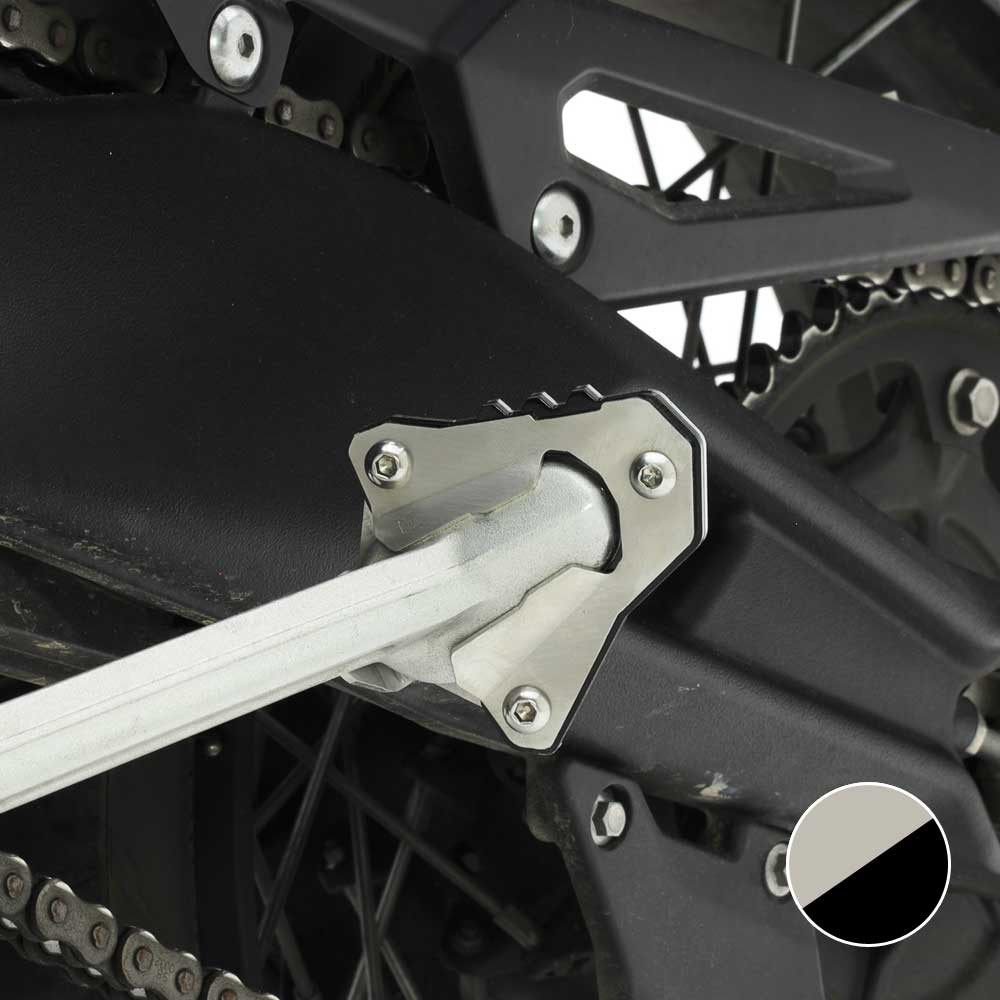 [2CP22000790514] Base Caballete Lateral Crosspro Triumph Tiger GT / Low / Pro 21-22 Plata / Negro T